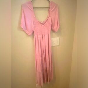 Baby pink short maxi